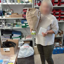 Ziedu piegāde uz Saldus pilsētu. Atskaite Nr. 5428