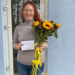 Ziedu piegāde uz Mārupe pilsētu. Atskaite Nr. 6016