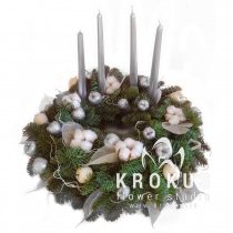 Adventes vainags "Sudraba ābolītis"55cm