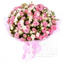 Pušķis no krūmrozēm "Zefīrs"