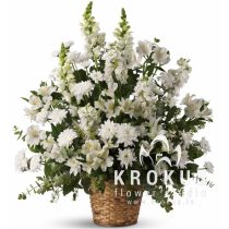 Balto ziedu pušķis "Gerda"