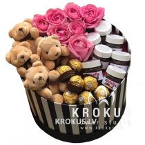 Puķu konfekšu kastīte