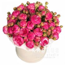 Peony roses in a box