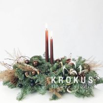 Рождественская композиция с украшениями