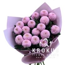 Pušķis no krizantēmām Momoko