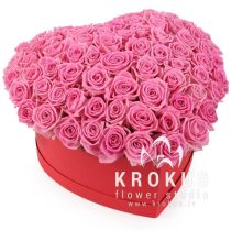 Rozā rožu sirds