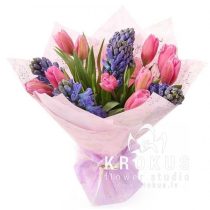 ROZĀ TULPPJU UN HIACINŠU PUŠĶIS