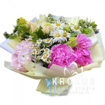 Lush bouquet of seasonal flowers