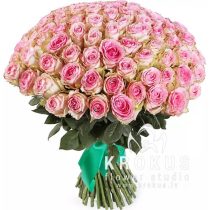 101 Rozā roze 50cm SUPER CENA