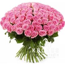 101 Rozā roze SUPER CENA