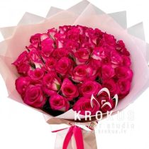 Aveņkrāsas divkrāsu rozes 50cm