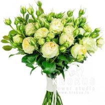 Букет кремовых пионовидных роз
