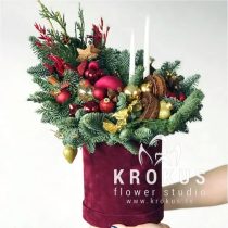 Ziemassvētku kompozīcija  kastē