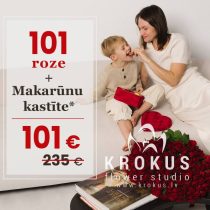 101 roze + Makarūnu kastīte