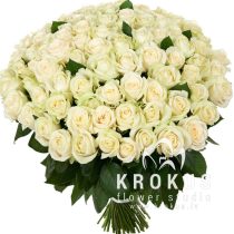 101 baltas rozes 35cm Super Cena!