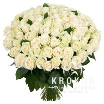 101 baltas rozes 35cm❤️