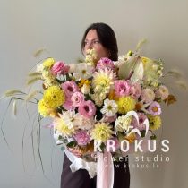 Basket with anthurium