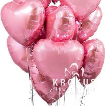 FOLIJA BALONS ROZĀ SIRDS 1 gb.