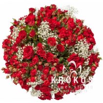 Pušķis no krūmrozēm "Velvets"